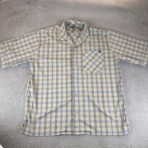 Blackhawk Warrior Wear 1700 Button Up Shirt XL Plaid Blue Gray Camp Hike Outdoor